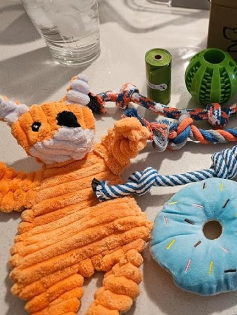 9 PC Luxury Puppy Teething Toy Variety Pack No Stuffing Fox Dog Bundle